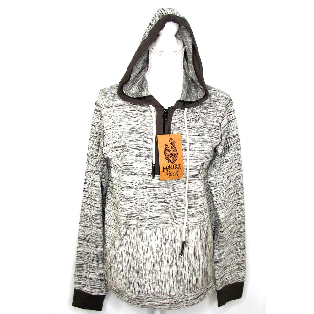 Maori Hook Mens Hoodie 1/4 Zip Pullover Sweatshirt